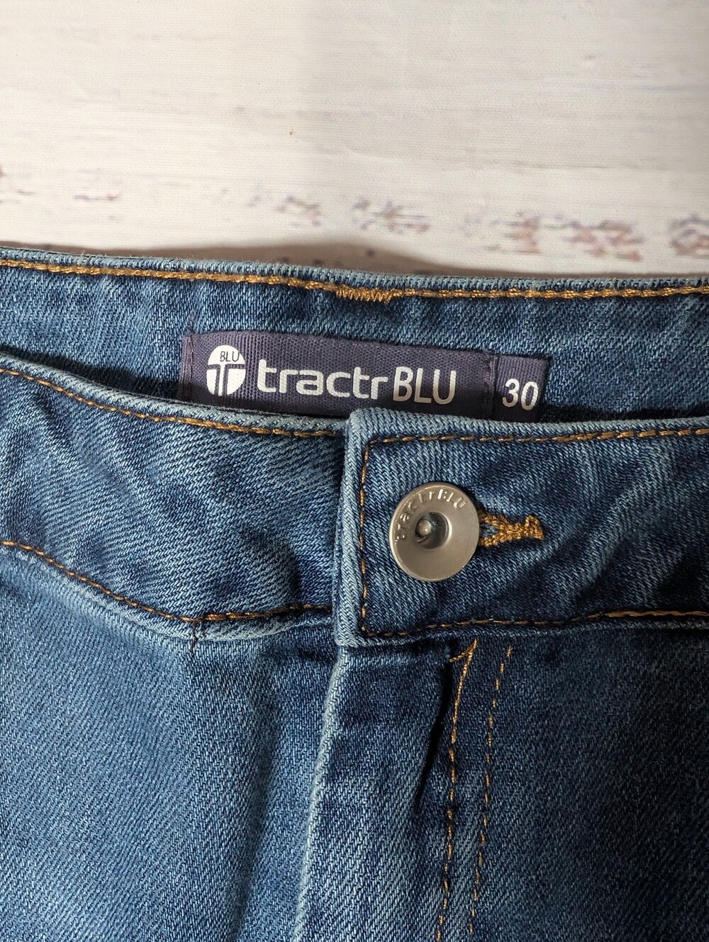 TractrBLU Women's High Rise Wide Leg Jeans Size 30 Indigo Wash - Picture 4 of 12